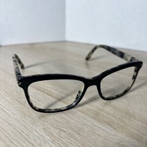 Prada VPR 10R ROK-1O1 Eyeglass Black Cream Frames Only 55-17-140
